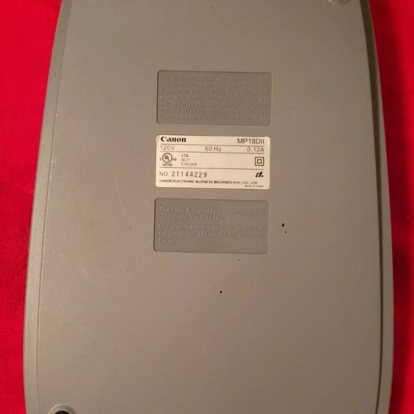 MP18DII Canon Professional Desktop Electronic Printing Calculator Adding Machine - Picture 9 of 11